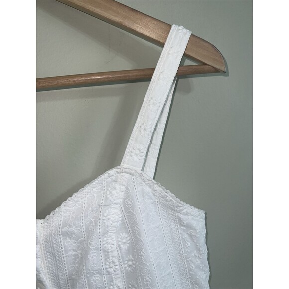 Brandy Melville Sundress Ruffle Tie Back One Size Tianna Dress V Neck 100%cotton - Picture 7 of 11